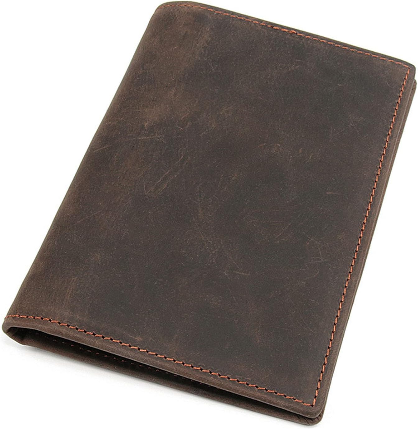 Slim Leather Wallet RFID Blocking Leather Passport Holder Travel Bifold Wallet For Men and Women Credit Card Holder Wallets (Brown)