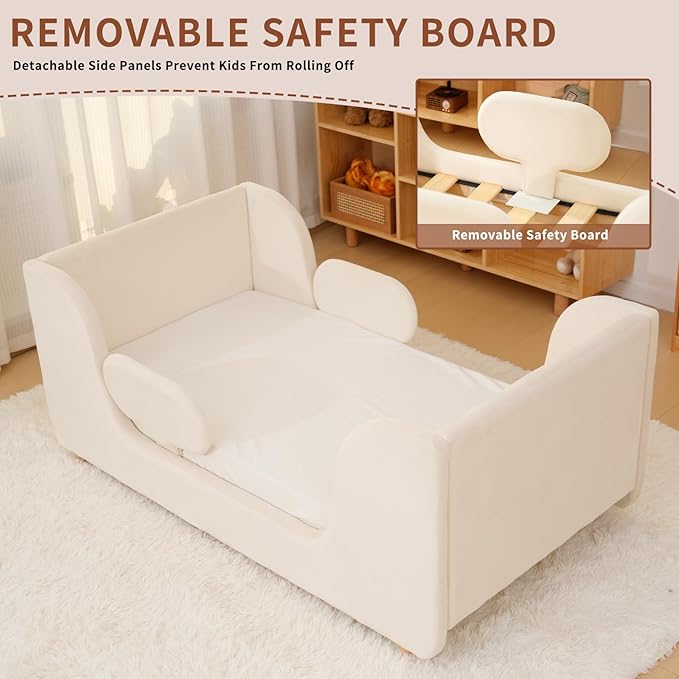 Cama Toddler DoCred con Barandillas Desmontables, Tamaño Cuna Estándar miniatura 5