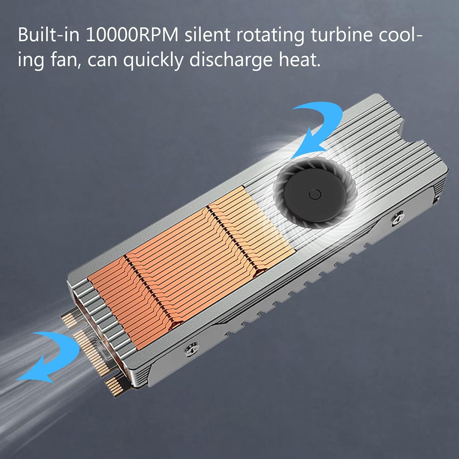 M.2-8 M.2 Hard Disk Radiator M2 2280 Disk Cooling Fan Heatsink PCIE NVME SSD Radiators Copper Thermal Pad