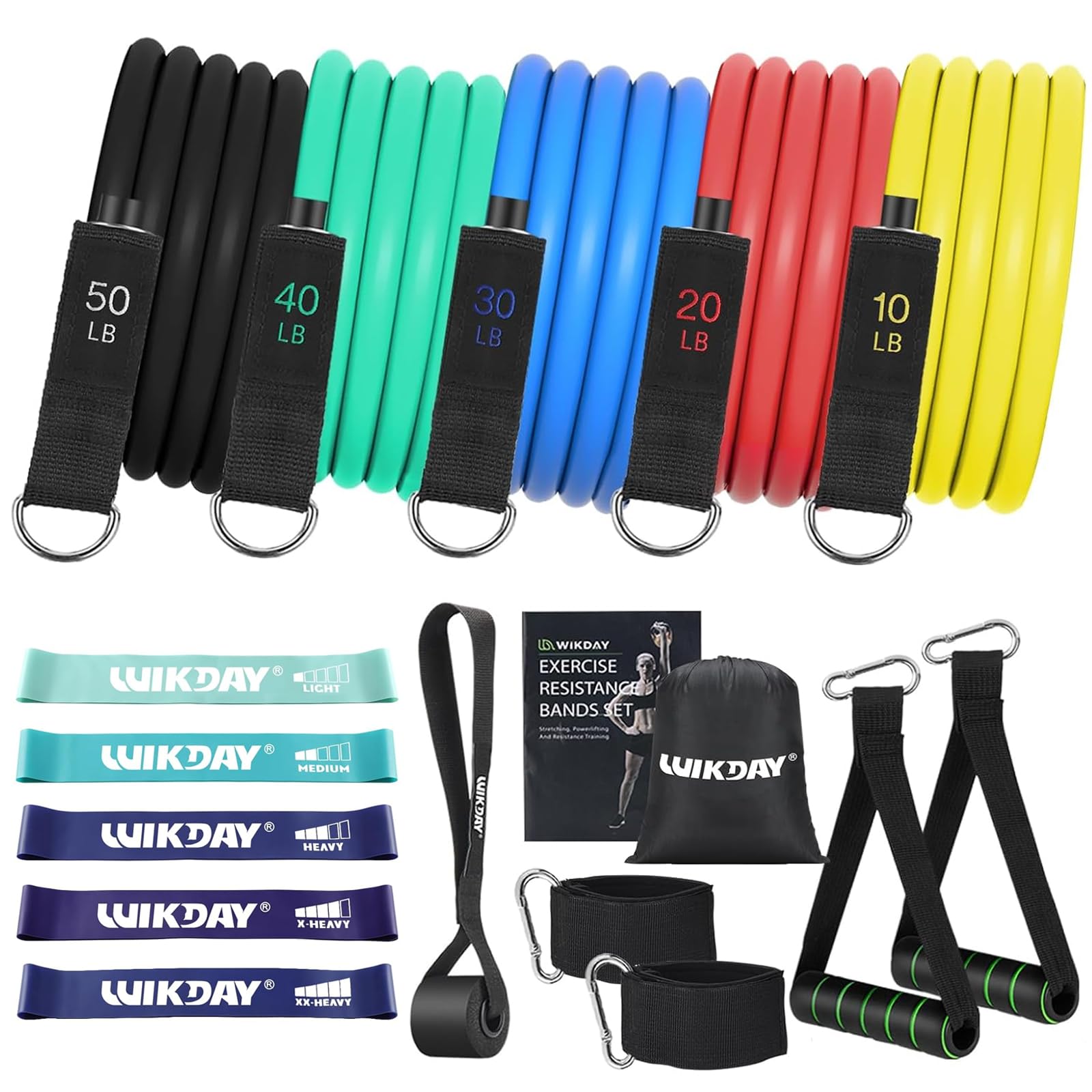 WIKDAY Resistance Bands with Handles for Exercise,beginners