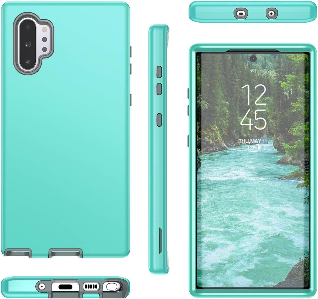 WeLoveCase Note 10 Plus Case, Galaxy Note 10+ Plus 5G Case 3 in 1 Hybrid Heavy Duty Protection Full Body Shockproof TPU Bumper Protective Case for Samsung Galaxy Note 10 Plus 5G Mint