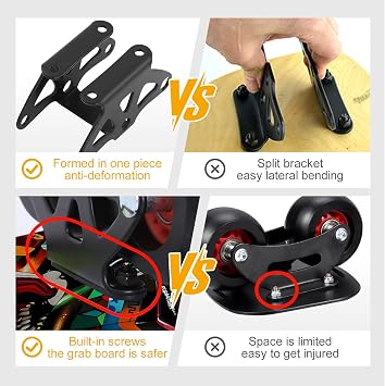 Portable Drift Roller Road Drift Skates Plate Skateboard-Split Design with 7-Ply Maple Freeskates, Anti-Slip Grip Tape & Premium PU Wheels High-End Bearings for Road Surfing & Drifting