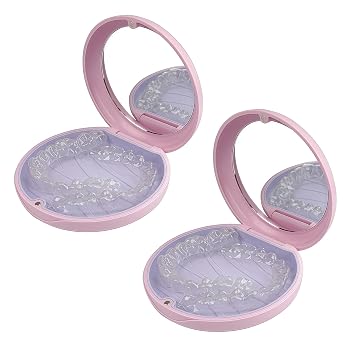 2 Pack Aligner Case with Mirror, Retainer Case for Invisalign