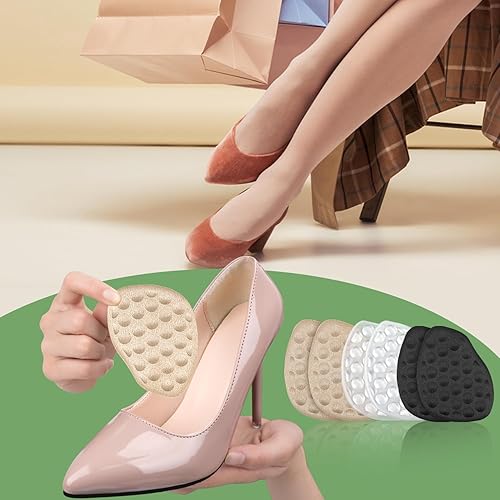 Miniatura 9 de Almohadillas metatarsianas, inserciones para el antepié para mujer, cojines de bola de pie, cojín de talón alto antideslizante, almohadillas suaves
