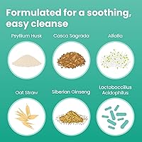 Vista 4 de Píldoras de limpieza de colon con cáscara de psyllium - Detox, y salud intestinal, fibra dietética, mezcla de hierbas y probióticos, suplemento