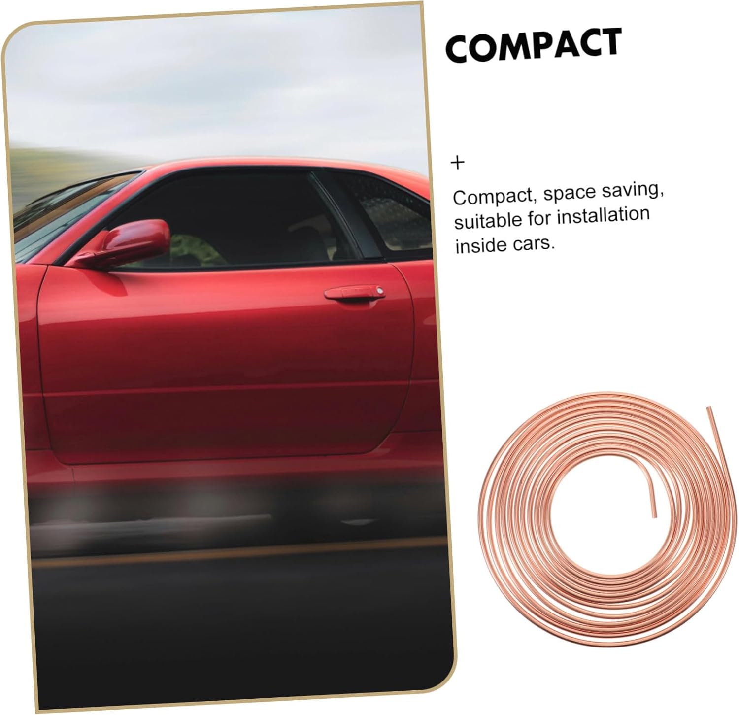 1 Set Brake Line Repair Kit Flexible Copper Coated Tubing Coil with Inverted Flare Fittings Stylish Gold Finish Easy Installation for Various Automotive Models