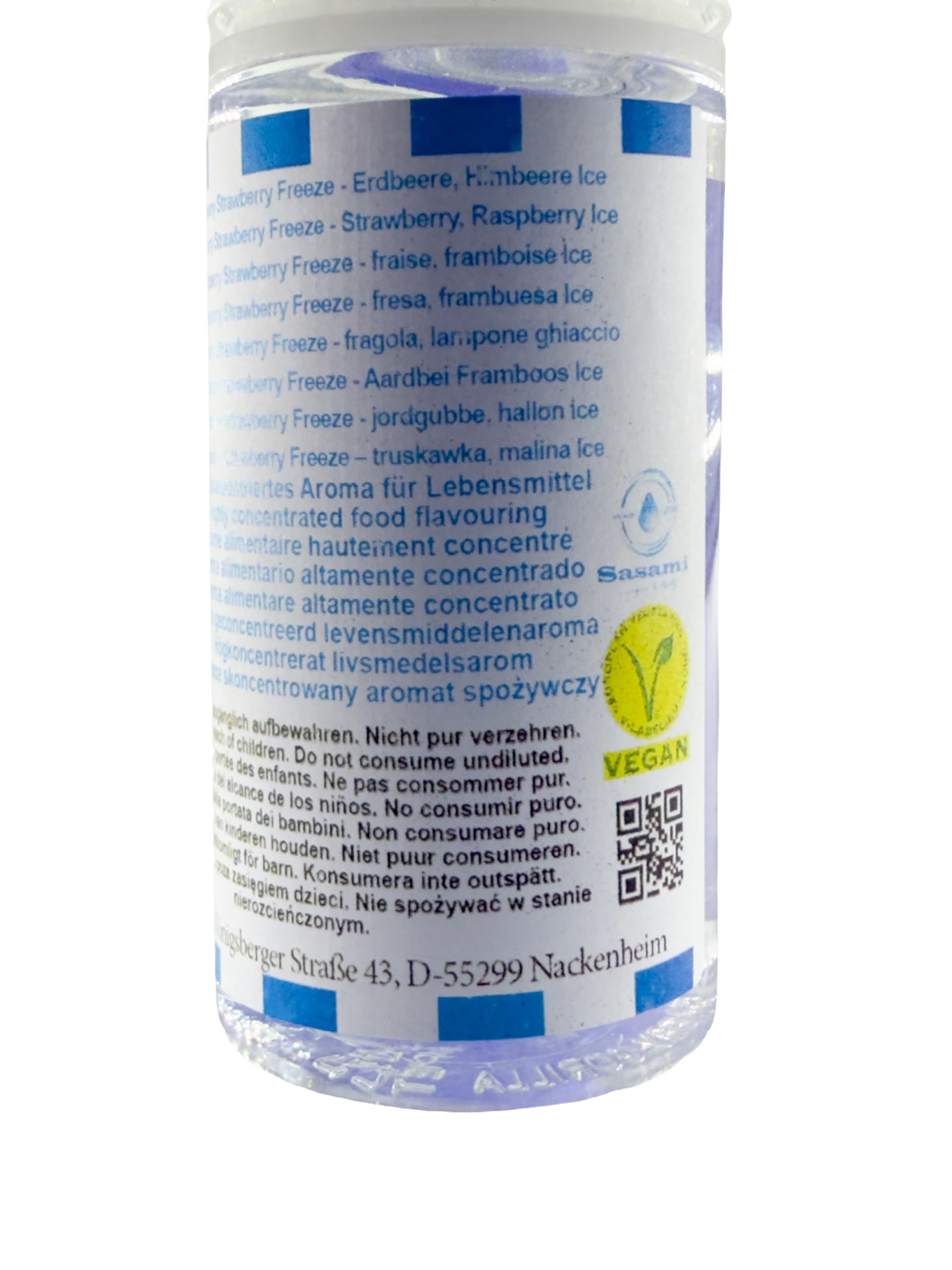 Raspberry Strawberry Freeze - Erdbeere, Himbeere Ice Aroma Konzentrat - Vegan - Sasami - 100ml