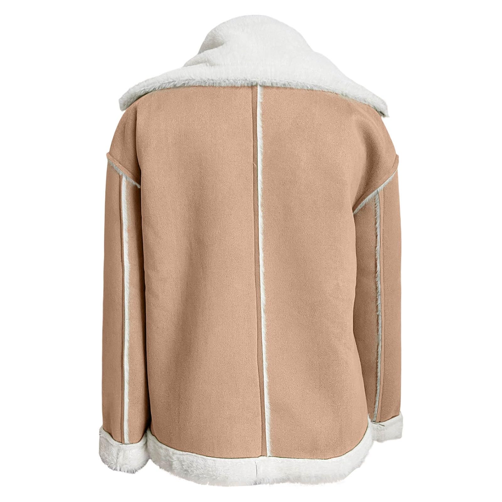 Generisch Cappotto invernale 2026 con fodera in pile, isolante, pesante e caldo, a maniche lunghe, per attività all'aperto in condizioni climatiche fredde, abbigliamento quotidiano (cachi, XL)