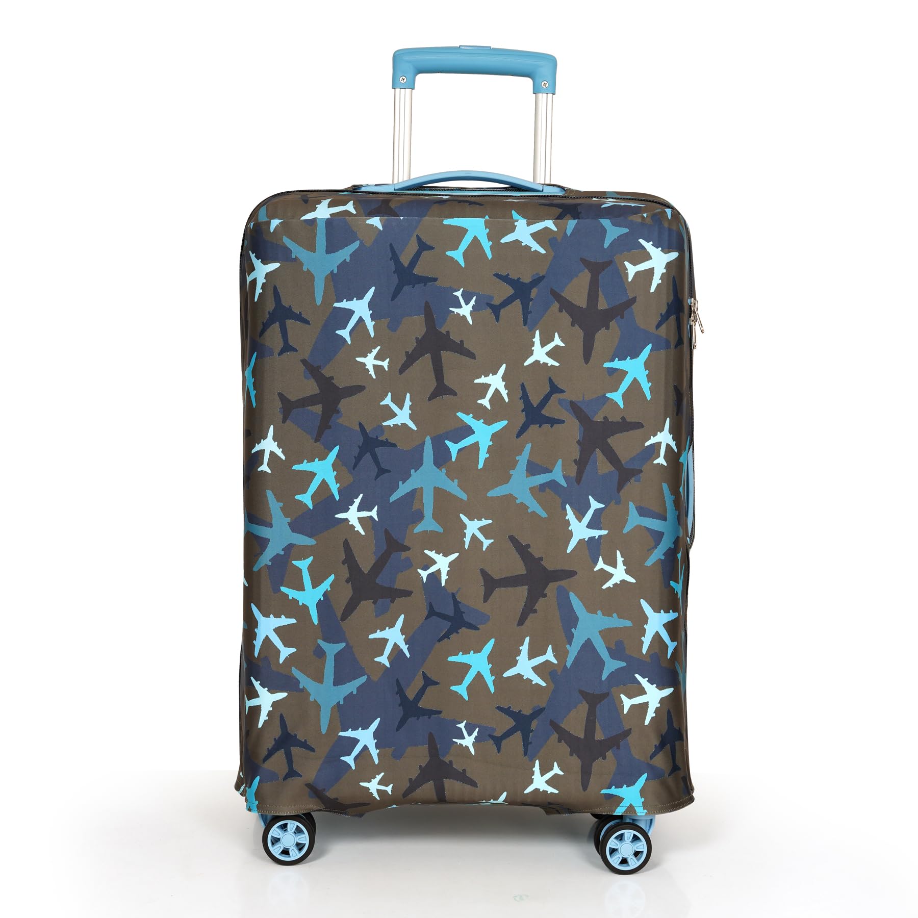 Khaki Premium Luggage Trolley Cover for Travel Suitcase | Stretchable Washable Dustproof Anti-Scratch Travel Protector (Suitcase Bag Not Included, Only Cover in Product)-image-13