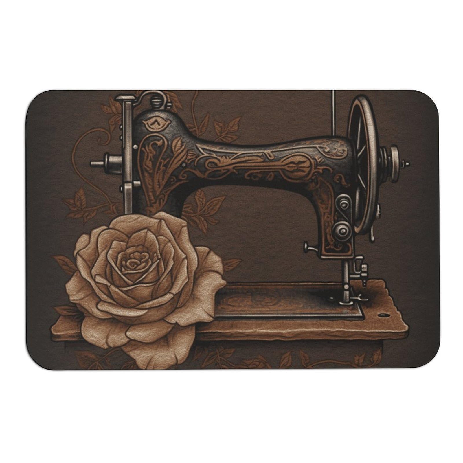 Tapis de bain rose pour machine à coudre, idéal pour protéger le sol de l'évier