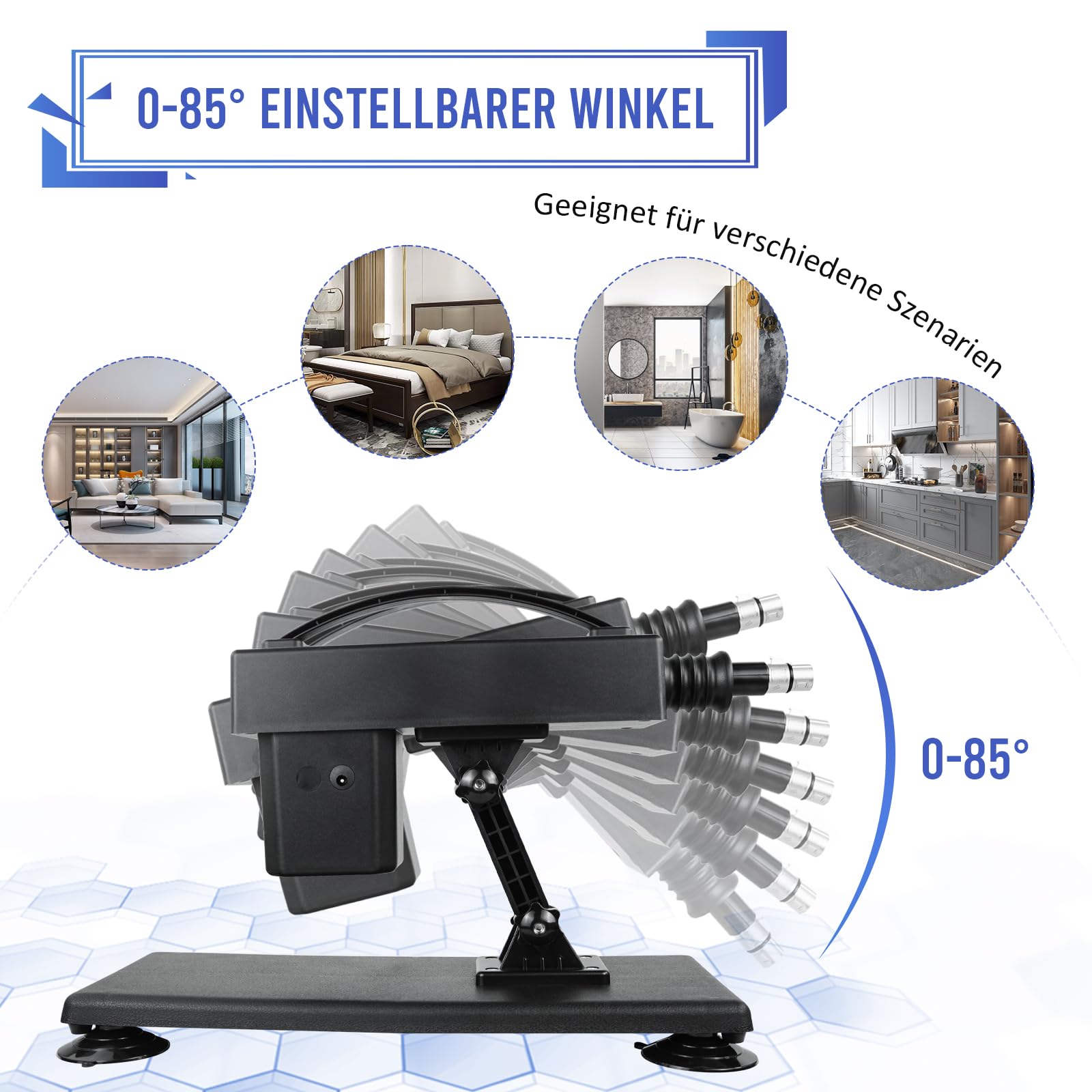 Sexmaschine Fuck Machine Fickle Maschinen & geräte Sexspielzeug für Paare Extrem Sex Masturbations Anal Dildo und Saugnapf-Adapter 6*Dildo Fickmaschine für Frauen Männer (Matte-black)
