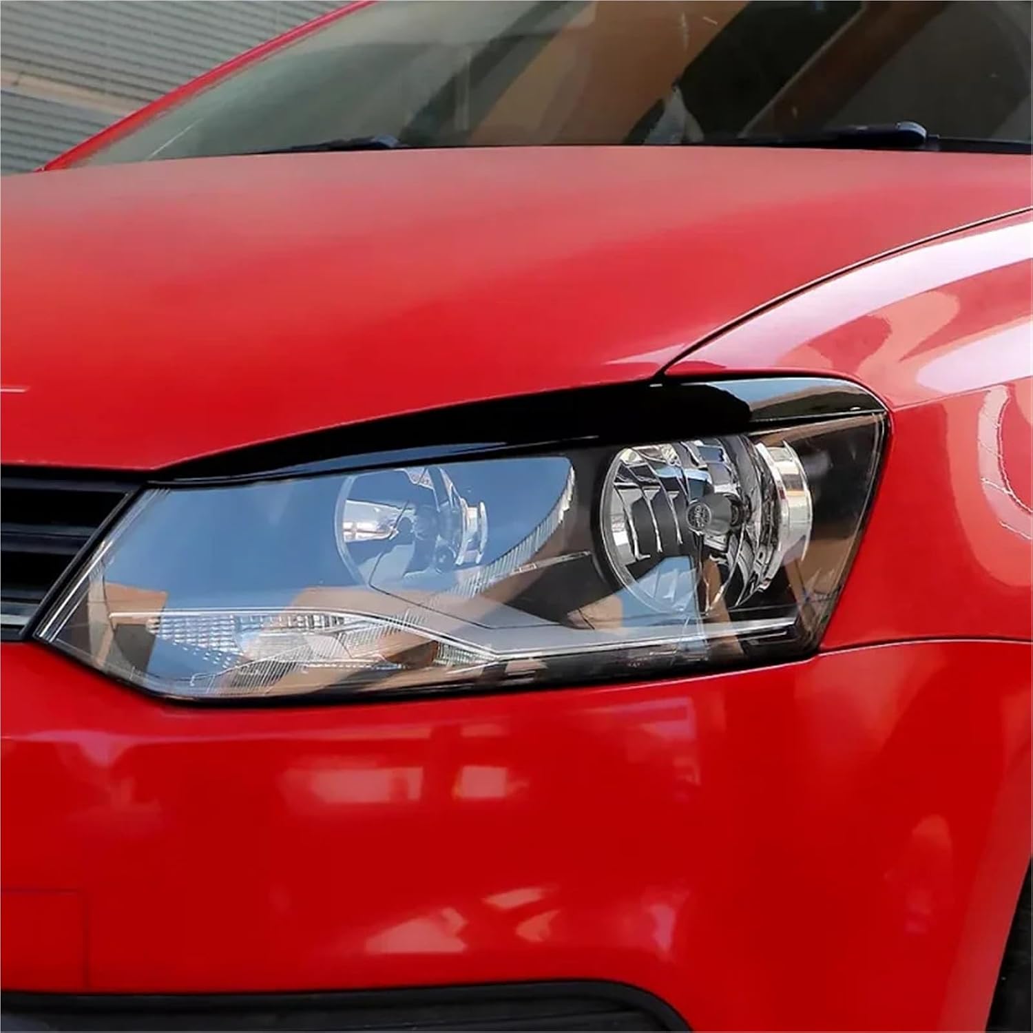 Glossy Black Car Headlight Lamp Eyebrow Eyelid Trim Cover
