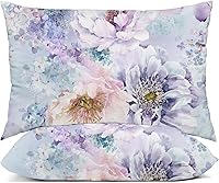 Vista 9 de YIYEA Juego de 2 fundas de almohada estándar de microfibra ultra suave de doble cepillado, fundas de almohada estándar, fundas de almohada florales