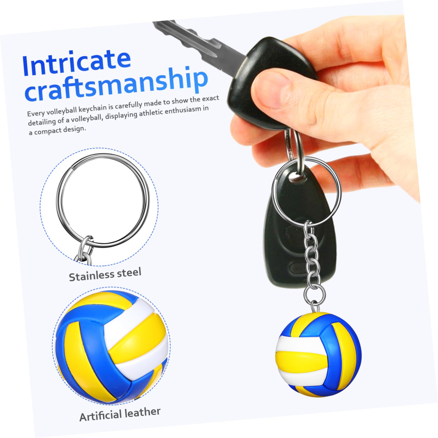 TOYANDONA Llaveros De Voleibol Sintético Accesorios Para Adornos Deportivos Para Entusiastas Del Voleibol