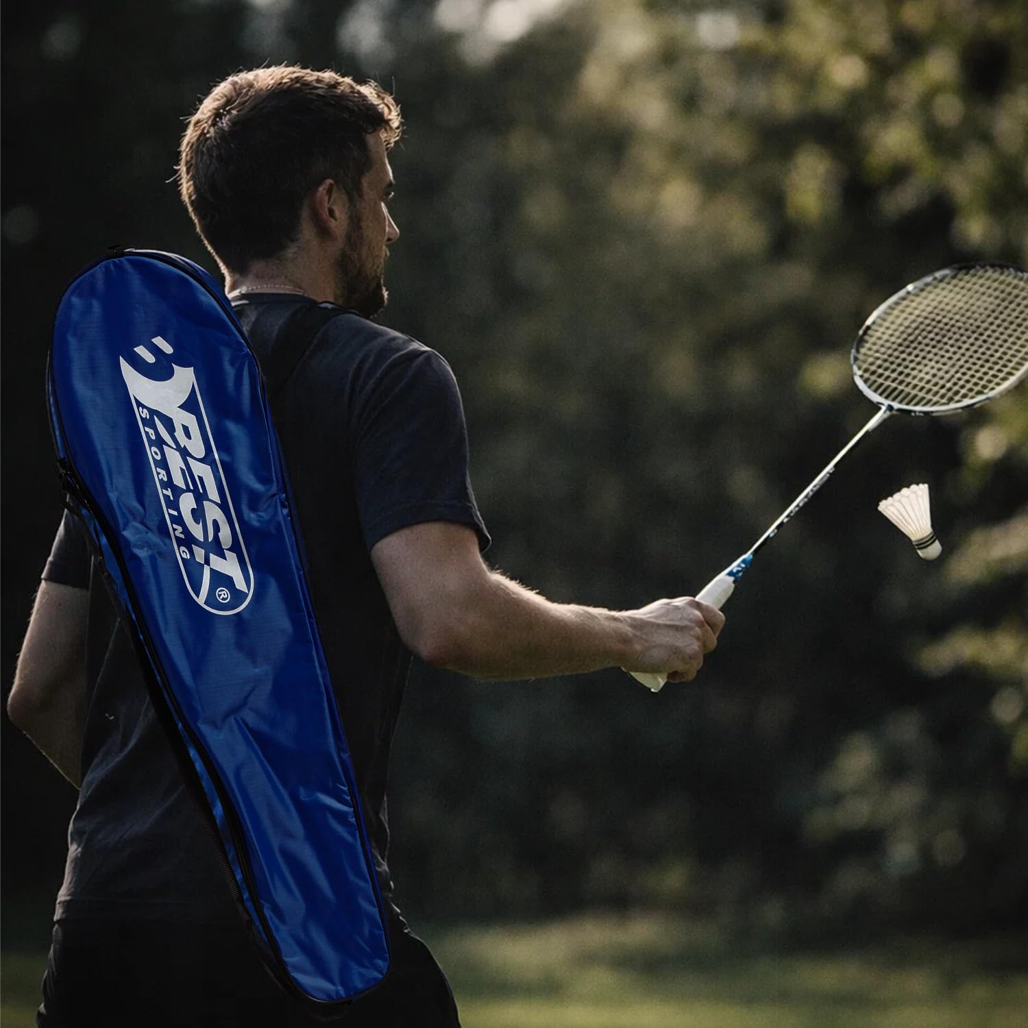 Best Sporting 200 XT Set de badminton, 2 Raquette de Badminton 3 balles Sac de transport inclus