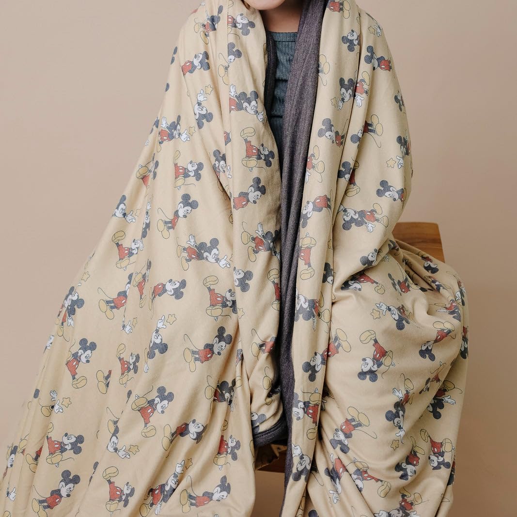 Copper Pearl Jumbo Premium Knit 3 Layer Stretchy Throw Blanket Mickey Mouse