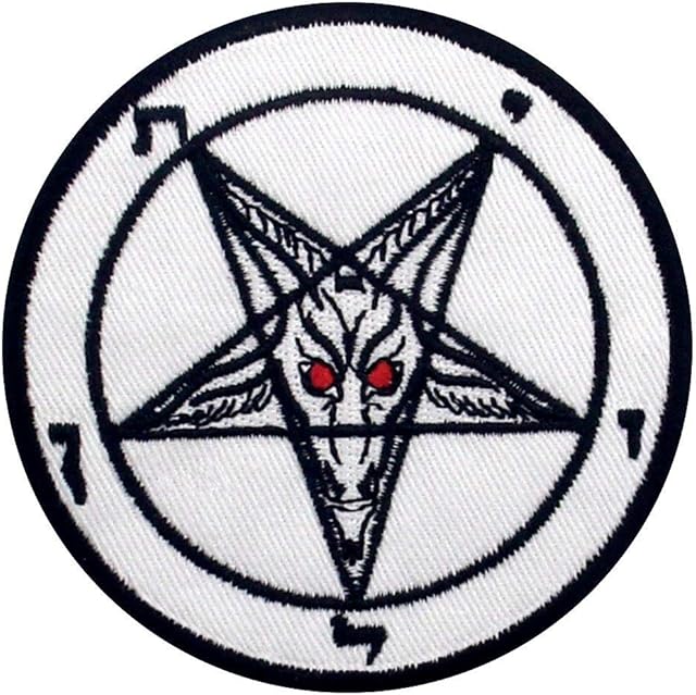 ZEGIN Pentagram Goats Head Baphomet Death Satanic Sex Patch Embroidered Badge Iron On Sew On Emblem