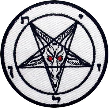 Pentagram Goats Head Baphomet Death Satanic Sex Patch Embroidered Applique Badge Iron On Sew On Emblem
