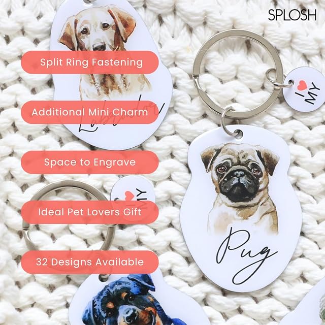 Foto 4 de 7 de Llaveros personalizados de mascotas Splosh. Regalos personalizados para él y para ella. Regalos para madres…