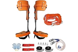 Tree Climbing Spurs with Adjustable Safety Belt and Durable Aluminum Tree Gaffs,...