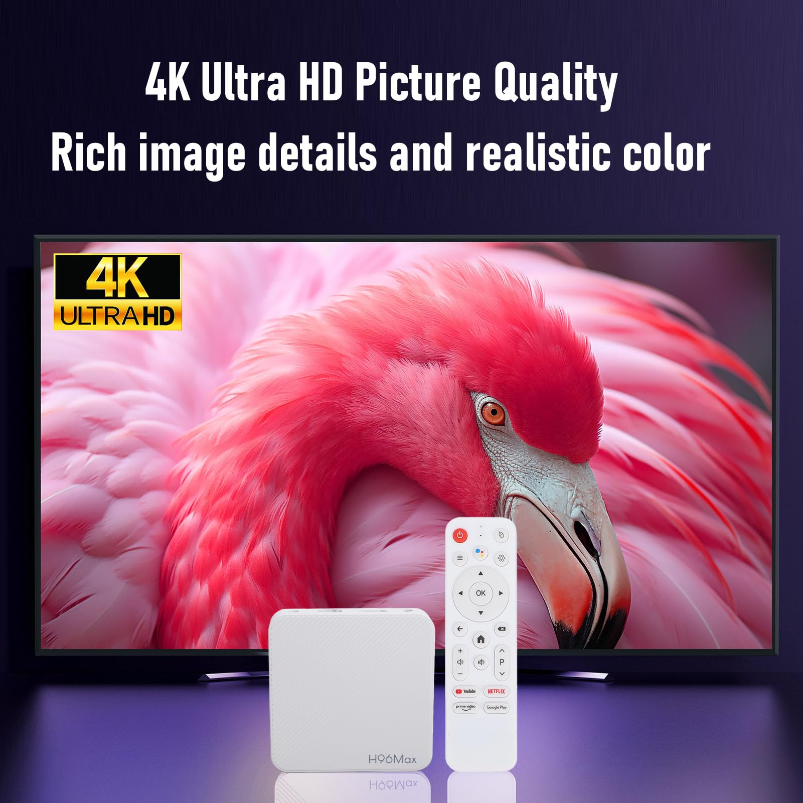 LICAEVEY Urządzenie do Przesyłania Strumieniowego TV 4K Ultra HD 16 GB, Wi-Fi 6 Bluetooth 5.0 z Czterordzeniowym Procesorem, Obsługa Systemu Android 14 do Domowej Rozrywki