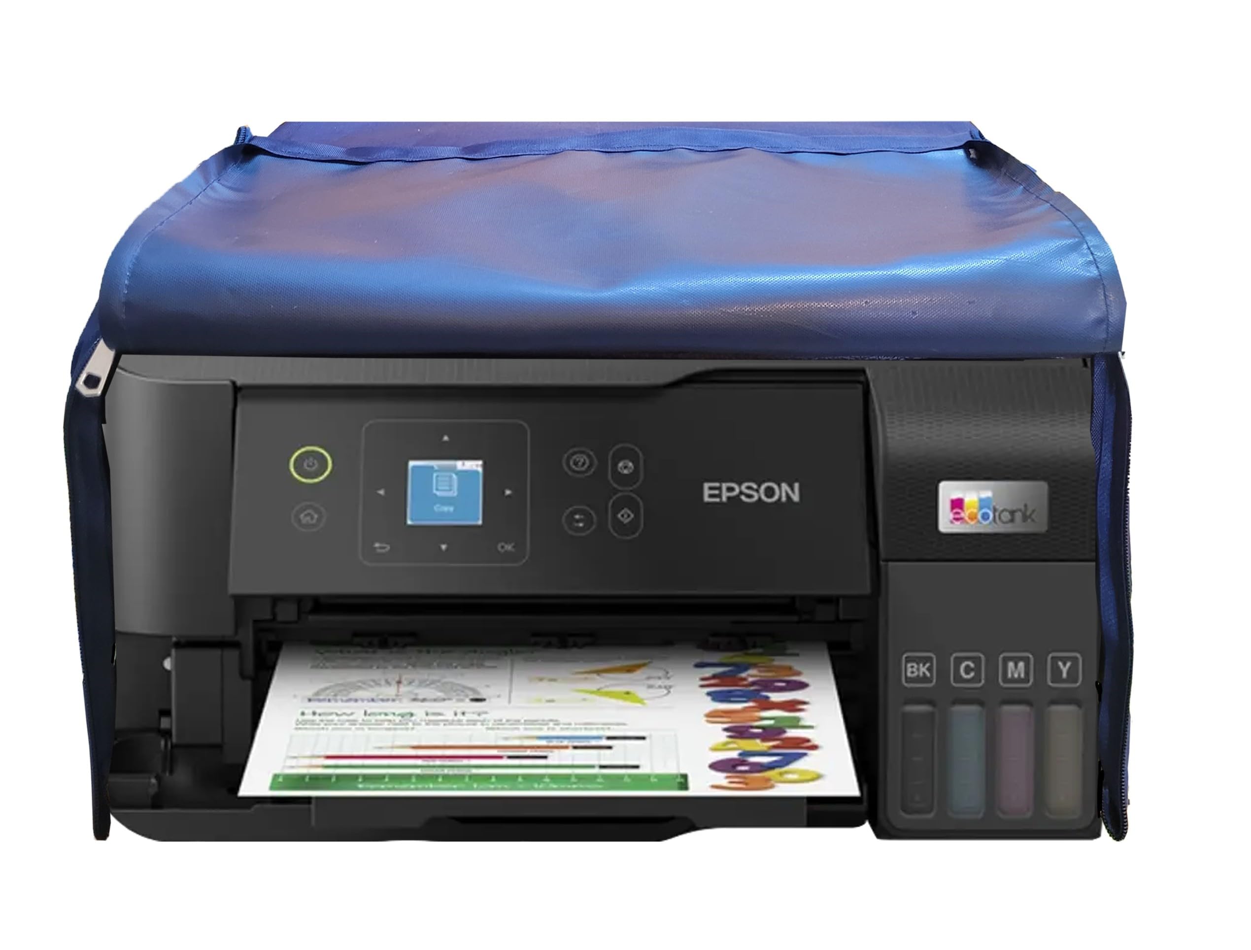 VONBAER Premium Chain Printer Cover for Epson L3560 Multi-Function WiFi Ink Tank Printer, Color - Blue/Front and Back Zipper/dustproof/Washable-picture-18