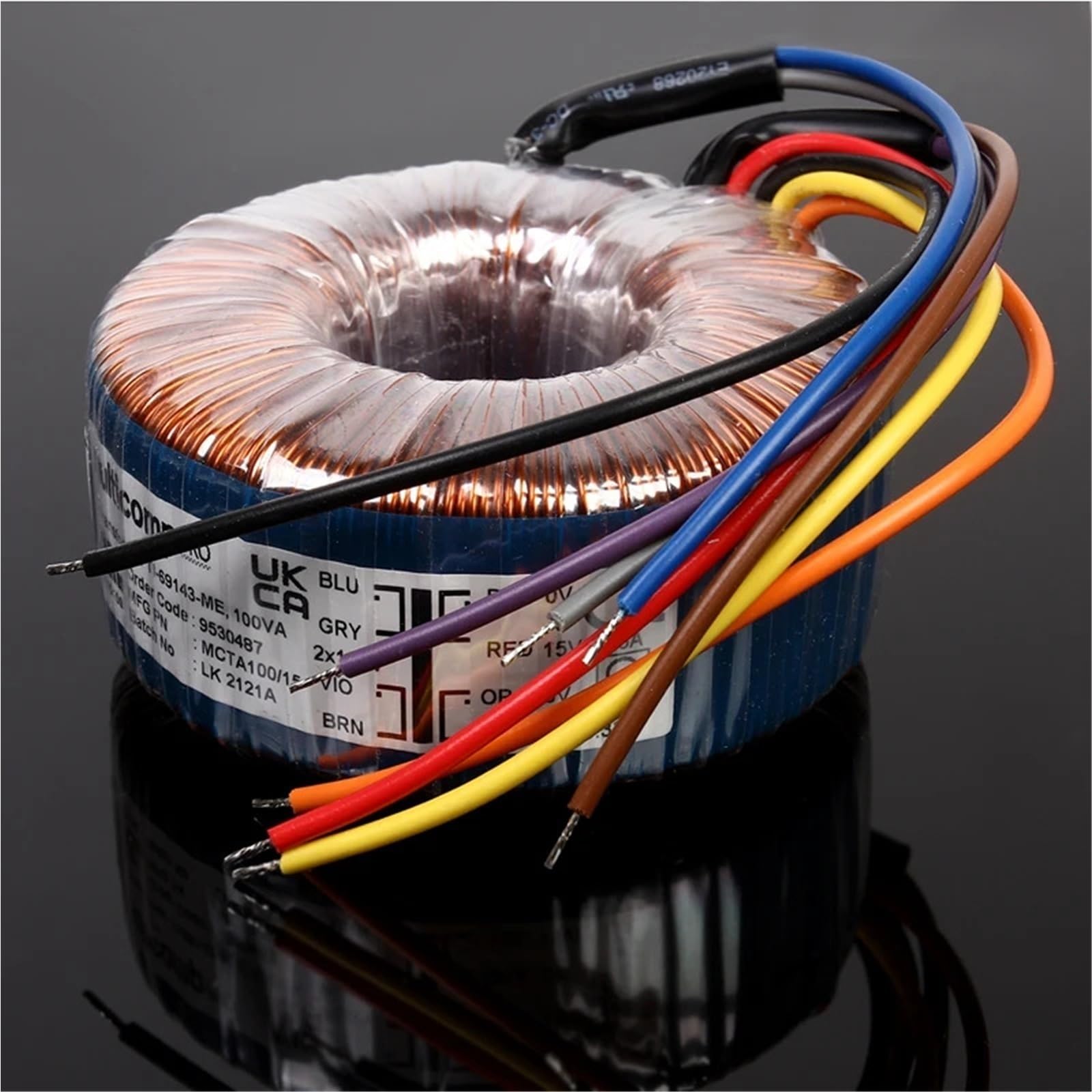 Transformateur toroïdal Multicomp 100VA 2x15V pour alimentation stable