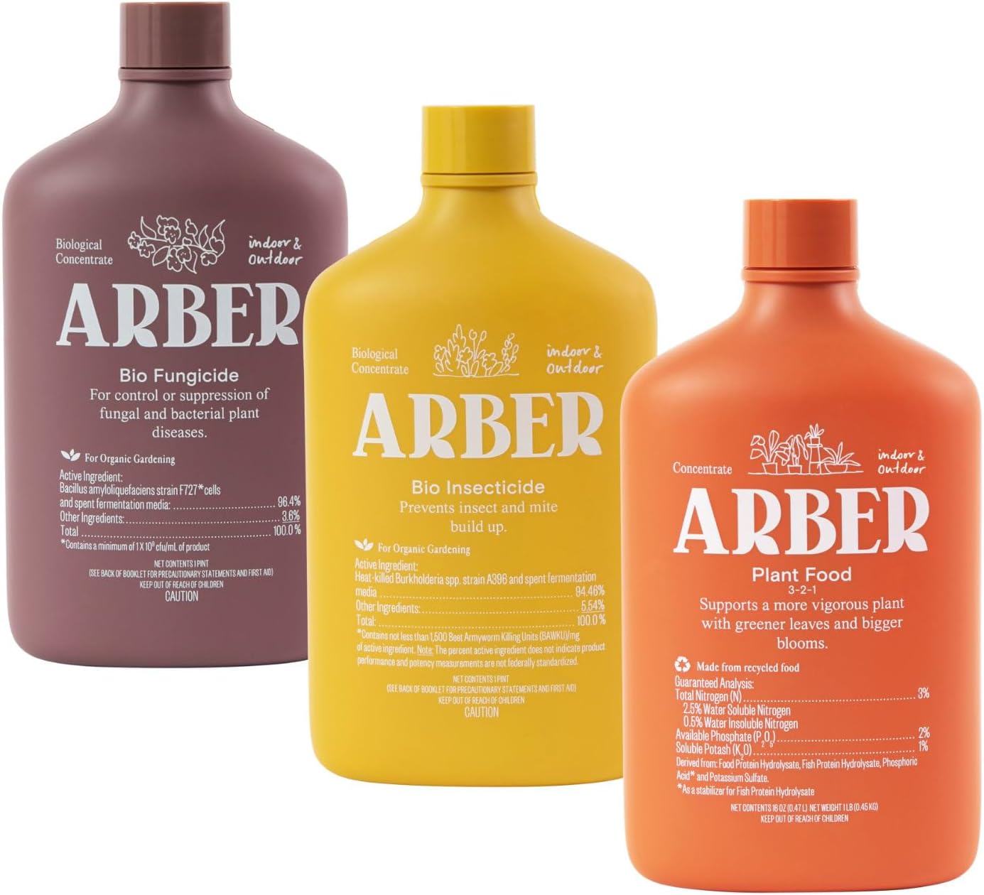 ARBERIndoor Plant Health Kit, Ideal Grow Set for Indoor House Plant Use, Great for Flowers, Herbs and Potted Plants