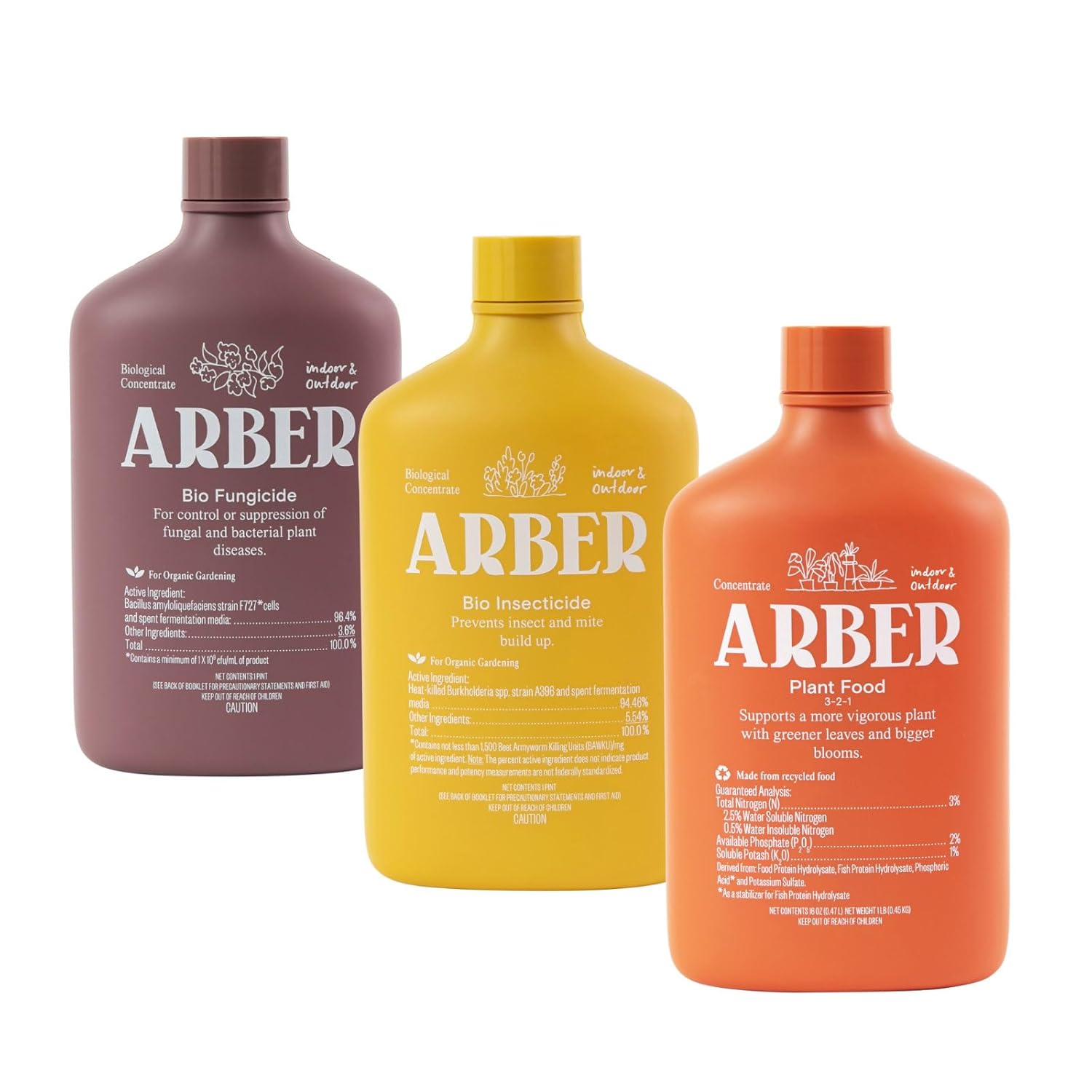 Arber Indoor Plant Health Kit, Ideal Grow Set for Indoor House Plant Use, Great for Flowers, Herbs and Potted Plants