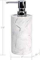 Vista 5 de SKL Home Dispensador de jabón de remolino de mármol, blanco