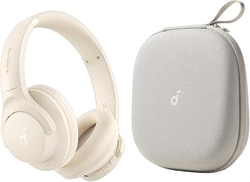 Soundcore by Anker Q20i Hybrid Active Noise Cancelling Headphones, with Headphones Case, Wireless Over-Ear Bluetooth, 40H Long ANC Playtime, Hi-Res Audio, Big Bass, Customize via an App