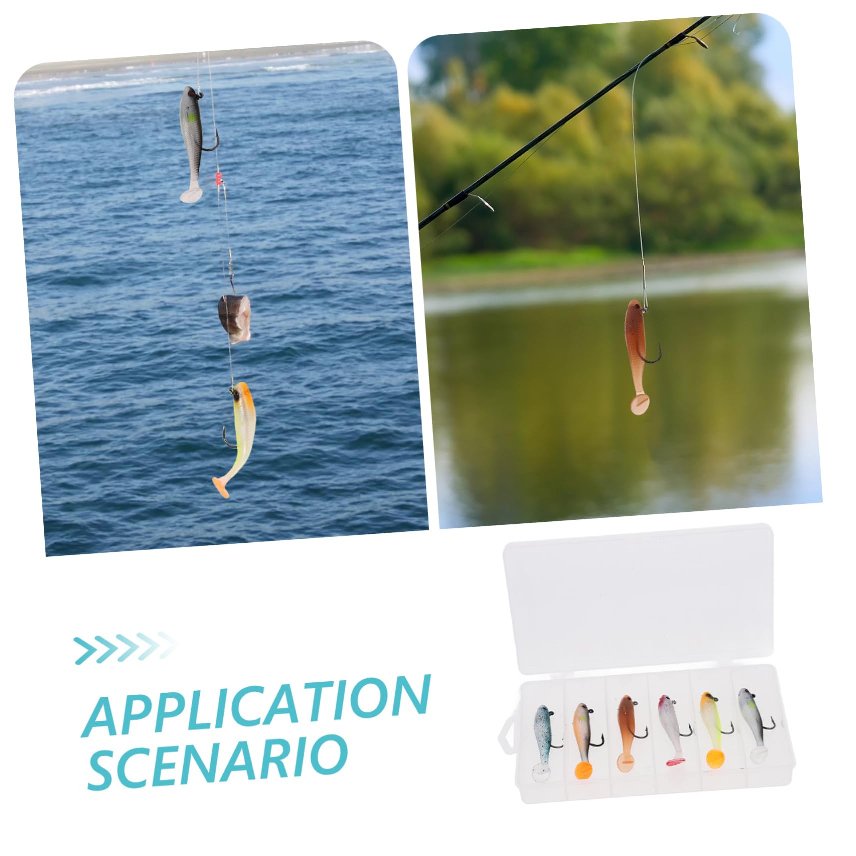 Mipcase Pièces appât pour la pêche Bar Appât de Simulation 3D Fournitures de pêche Petit leurre de pêche leurres de pêche Portables équipement de pêche Artificielle Acier Inoxydable