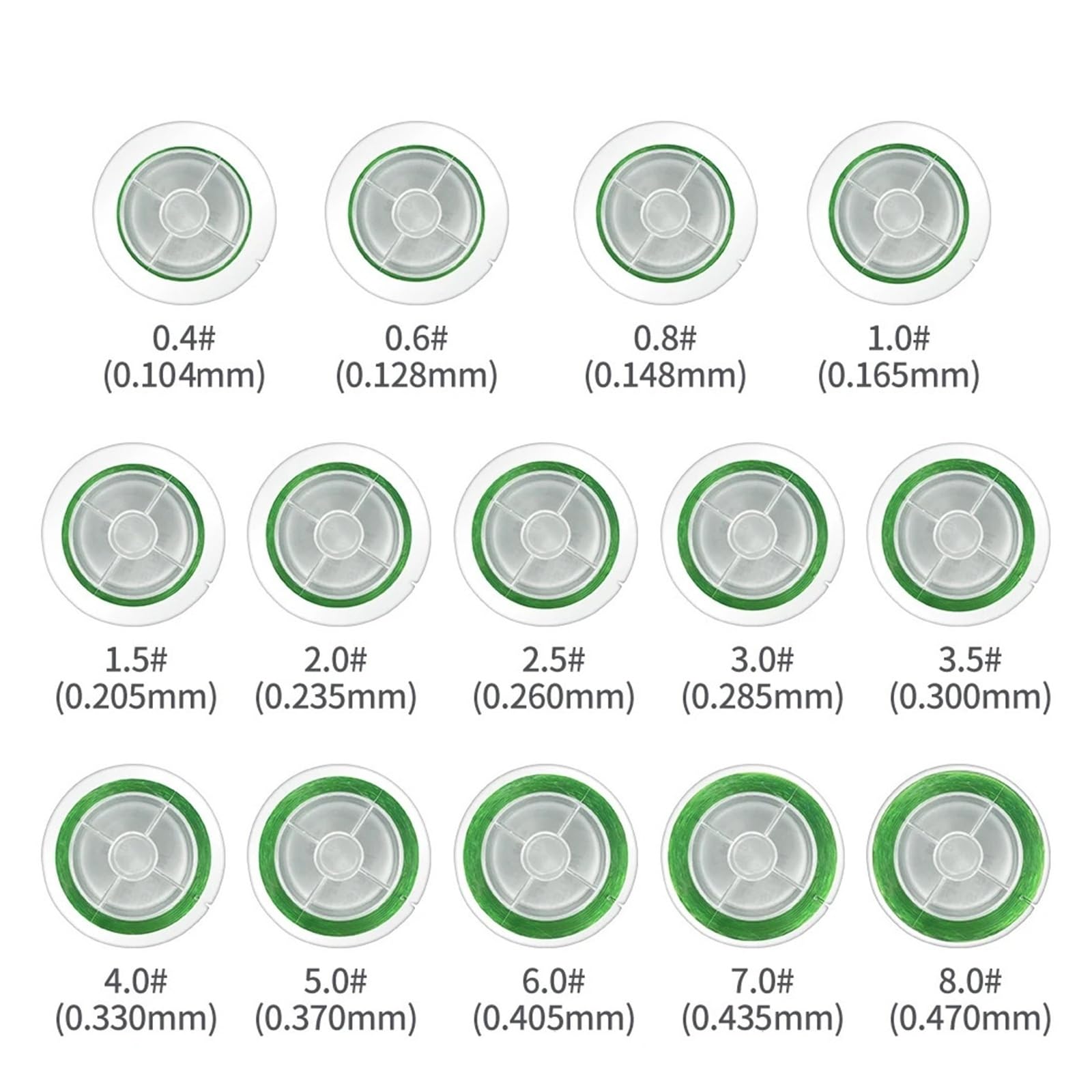 Hilo de Pescar monofilamento, Aparejos Nailon 500 m, 0,10 mm‑0,47 mm