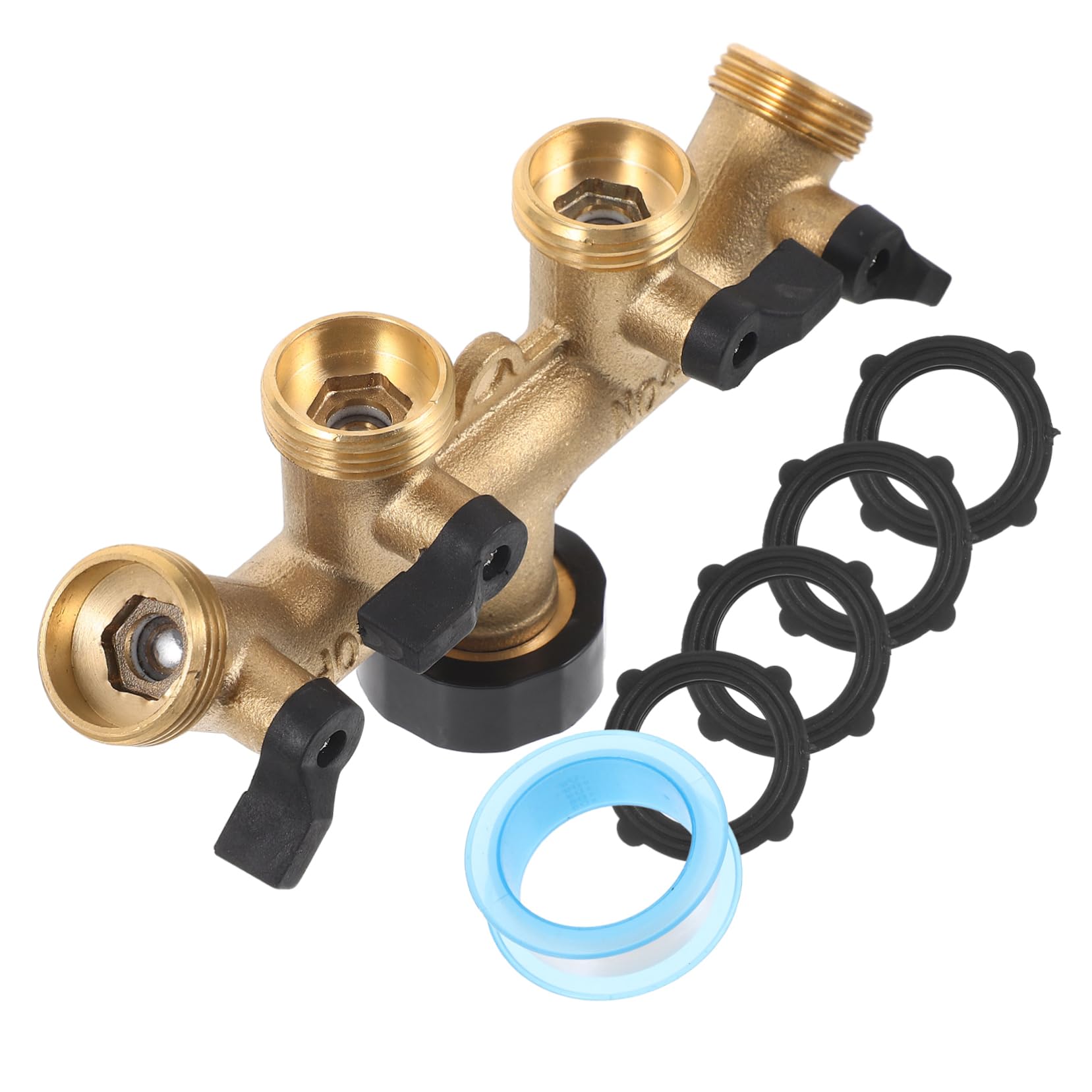 Uonlytech 4juegos Conector De Manguera De Jardín De Vías De Latón para Riego Agrícola y Lavado De Coches Adaptador De Manguera De Alta Presión Accesorio para Sistemas De Agua Exteriores