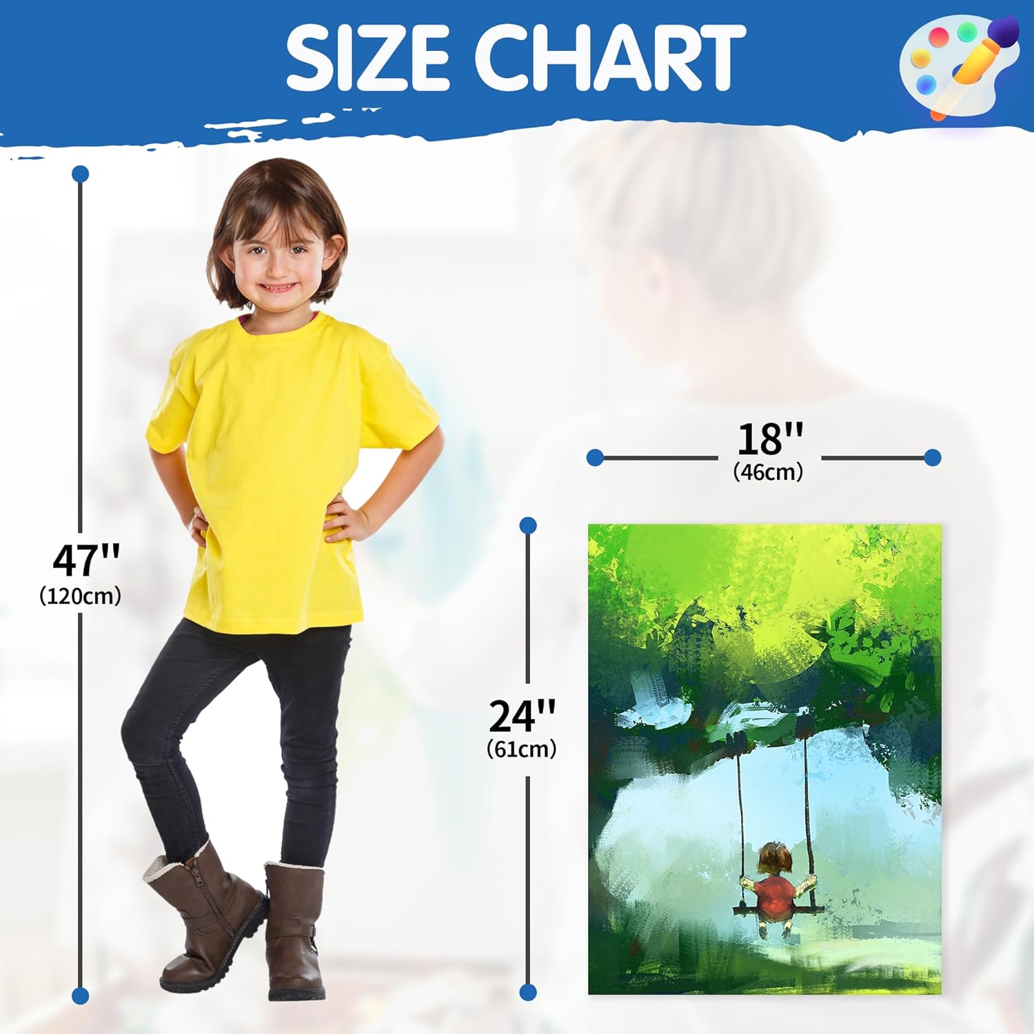 FIXSMITH Stretched White Blank Canvas - 18x24 Inch, 4 Pack,Primed Large Canvas,100% Cotton,5/8 Inch Profile of Super Value Pack for Acrylics,Oils & Other Painting Media - Image 6