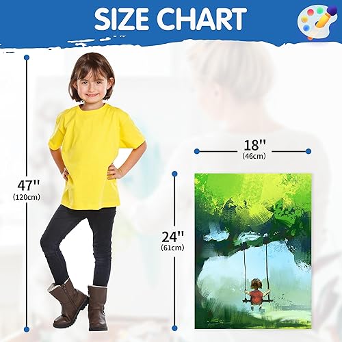 Miniatura 6 de FIXSMITH Lienzo Blanco Virgen Estirado - 18x24 Pulgadas, Paquete de 4, Lienzo Grande Imprimado, 100% Algodón, Perfil de 58 Pulgadas de Paquete de