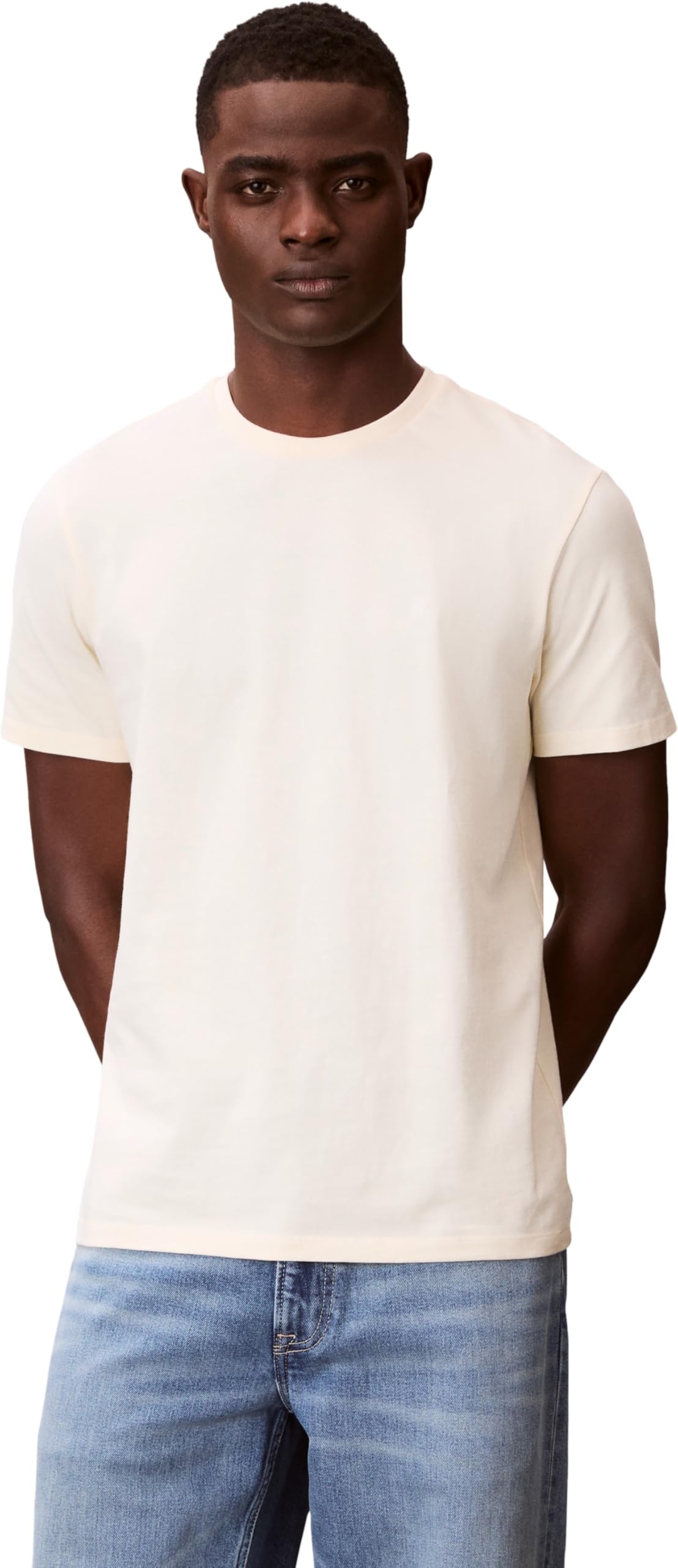 Calvin Klein Men's Ss Classic Monogram Tee Lv04Rd254G Tees, White, XL