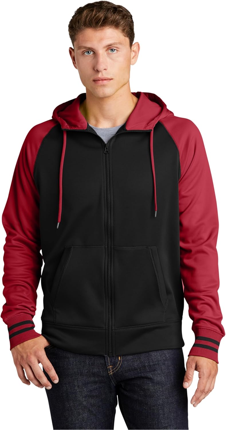 SPORT-TEK Unisex Sport-Wick Varsity Fleece Full Zip Hooded Jacket