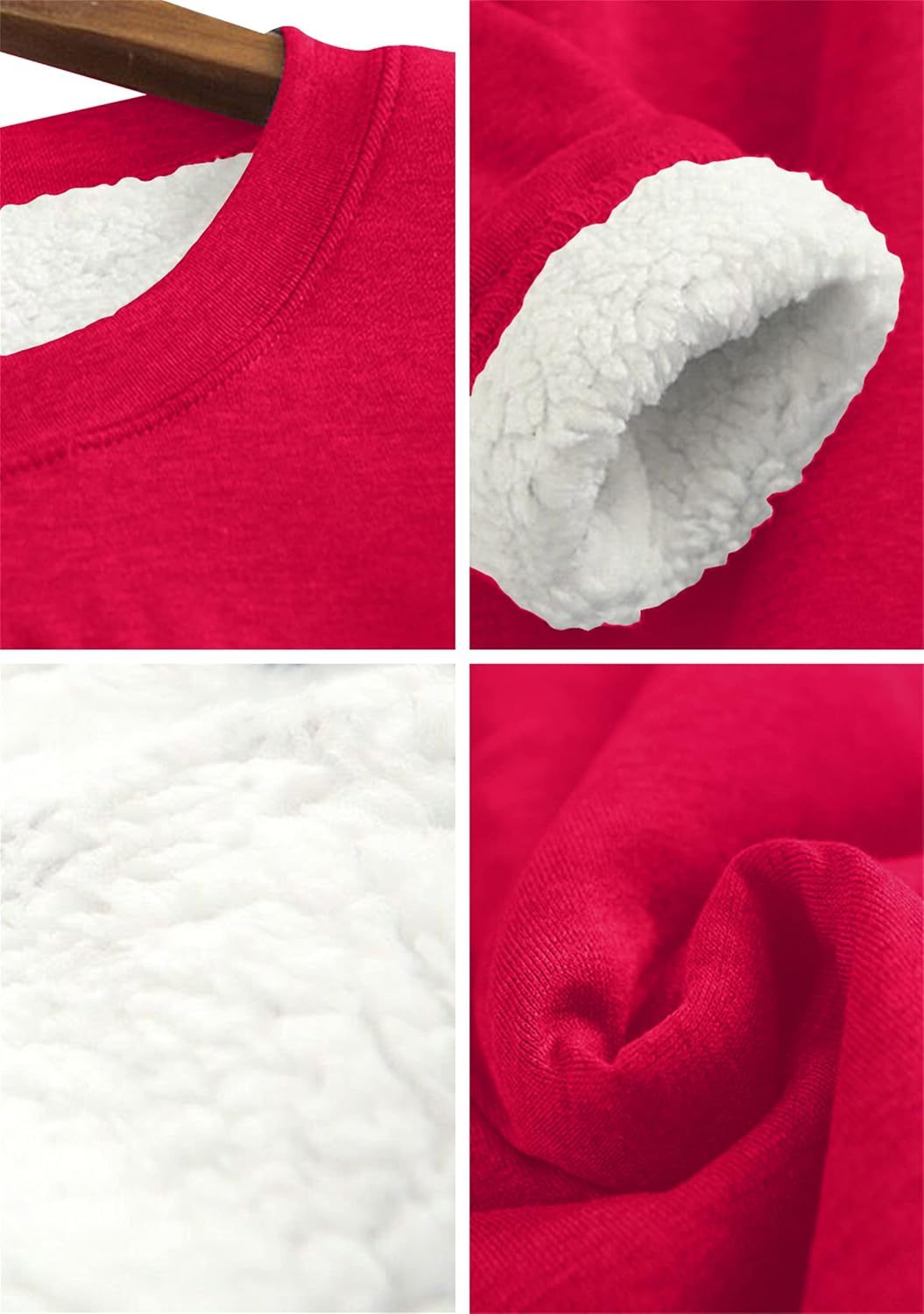 YMING Womens Sherpa Fleece Lined Pullover Winter Warm Crew Neck Sweatshirt Cute Cat Paw Tops Plus Size