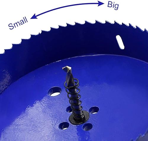 Vista 17 de Luomorgo - Sierra perforadora de 4 pulgadas/100 mm, acero de alta velocidad, profundidad de corte 1 1/4 pulgadas, adaptador de broca hexagonal