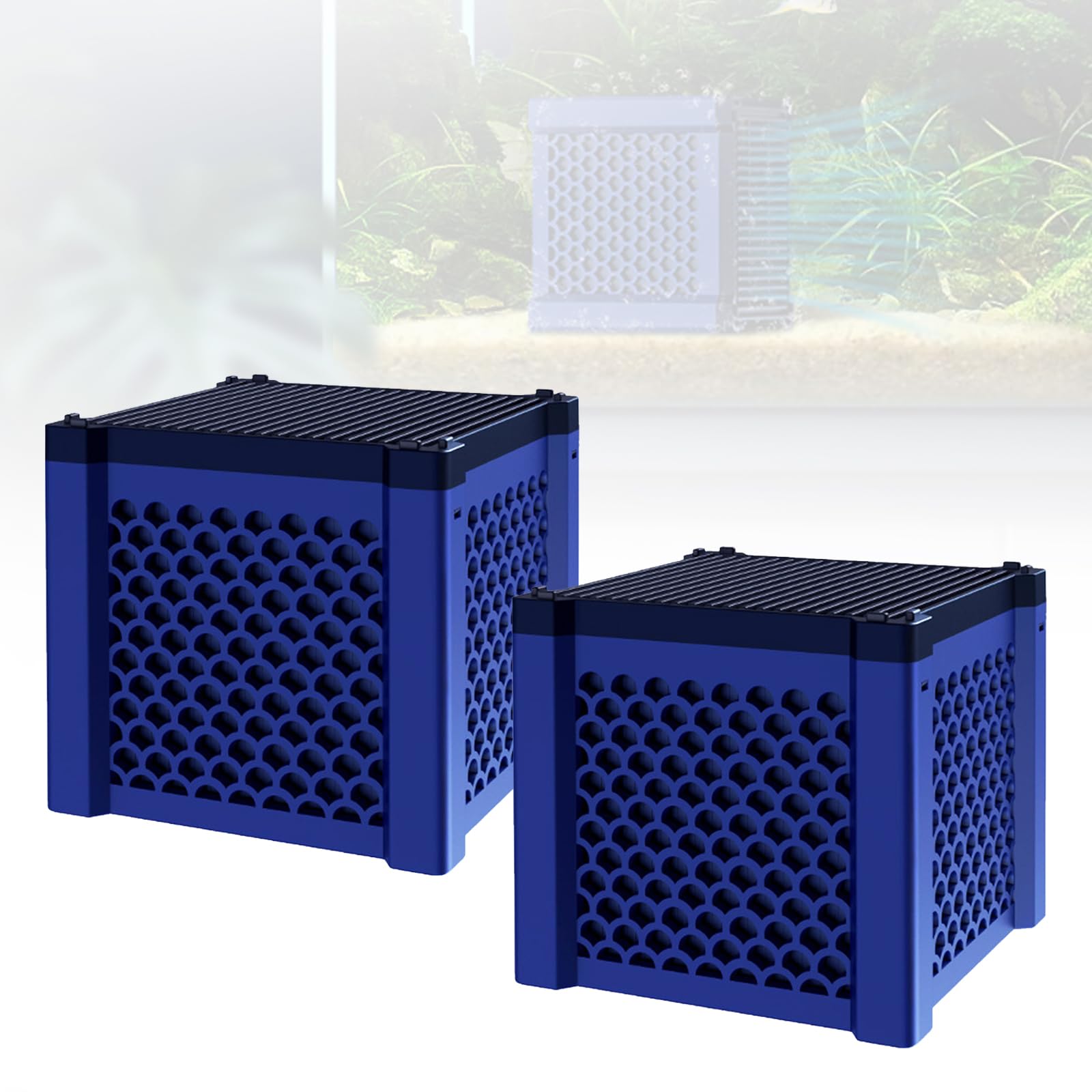 Set di 2 Cubetti Filtranti a Carbone Attivo, per Abbeveratoi per Cavalli Acquario e Laghetti, Filtro per Purificazione di Contaminanti e Odori, Filtro a Carbone Attivo per Purificazione dell'acqua