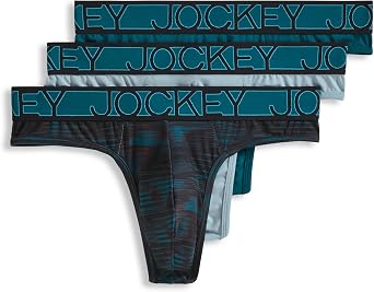 Jockey Mens Underwear Microfiber Stretch Thong - 3 Pack