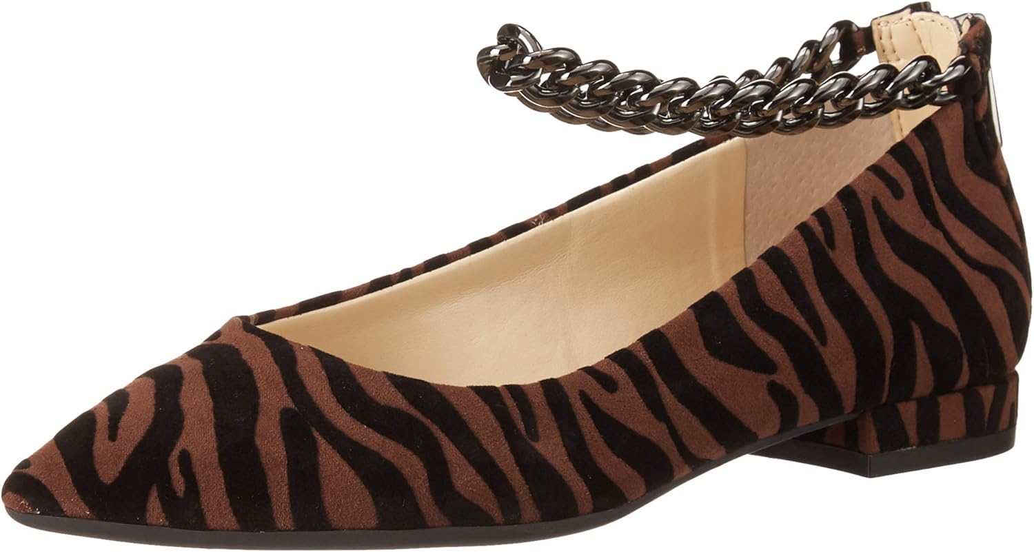 Jessica Simpson womens Lanna Ballet Flat, Brown/Black, 5.5 US
