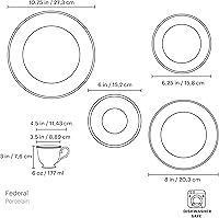Vista 10 de Lenox Creamer Federal Platino, Blanco