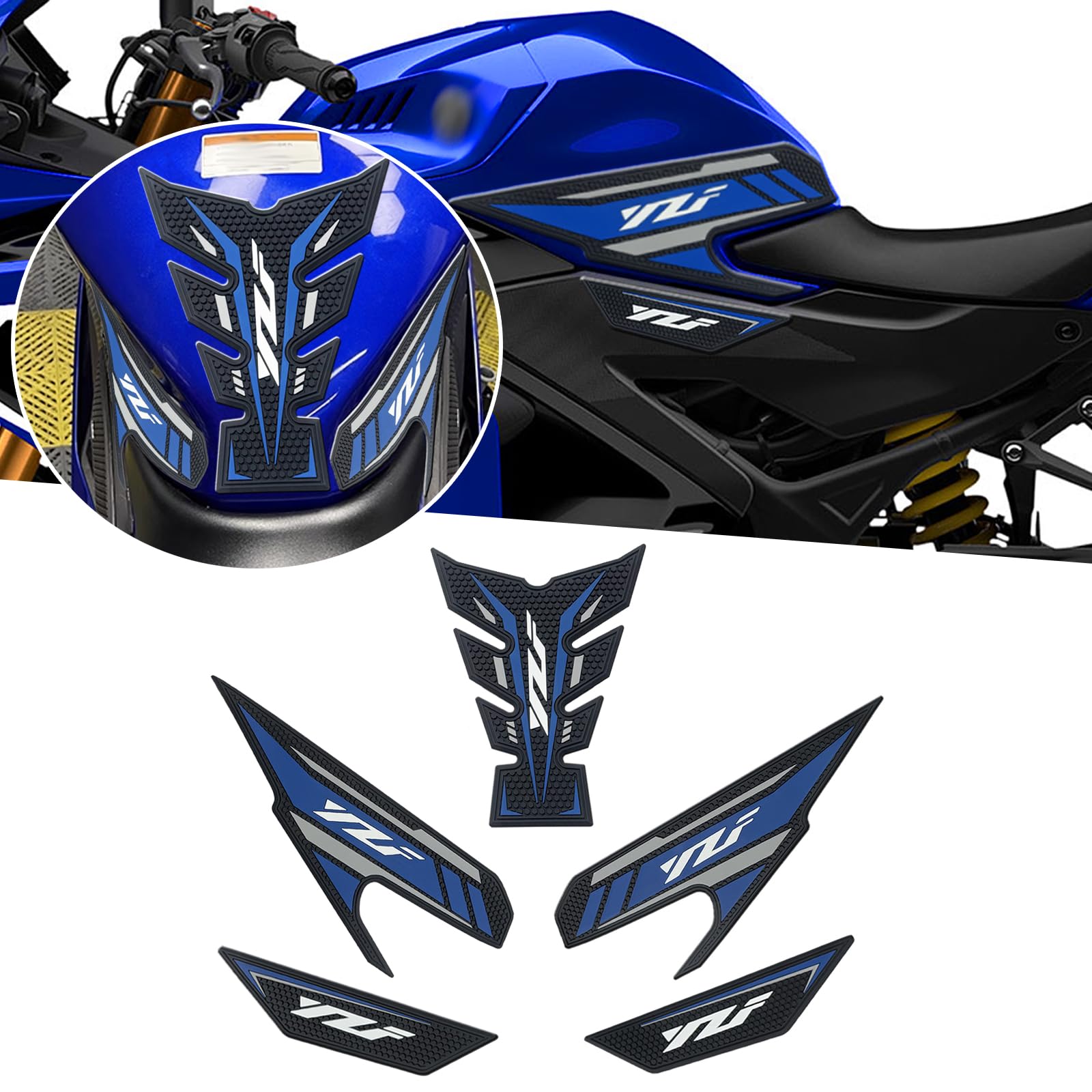 Amazon.co.jp: FOR YZF R3 YZF R25 2025 用 滑り止めサイド燃料タンク 