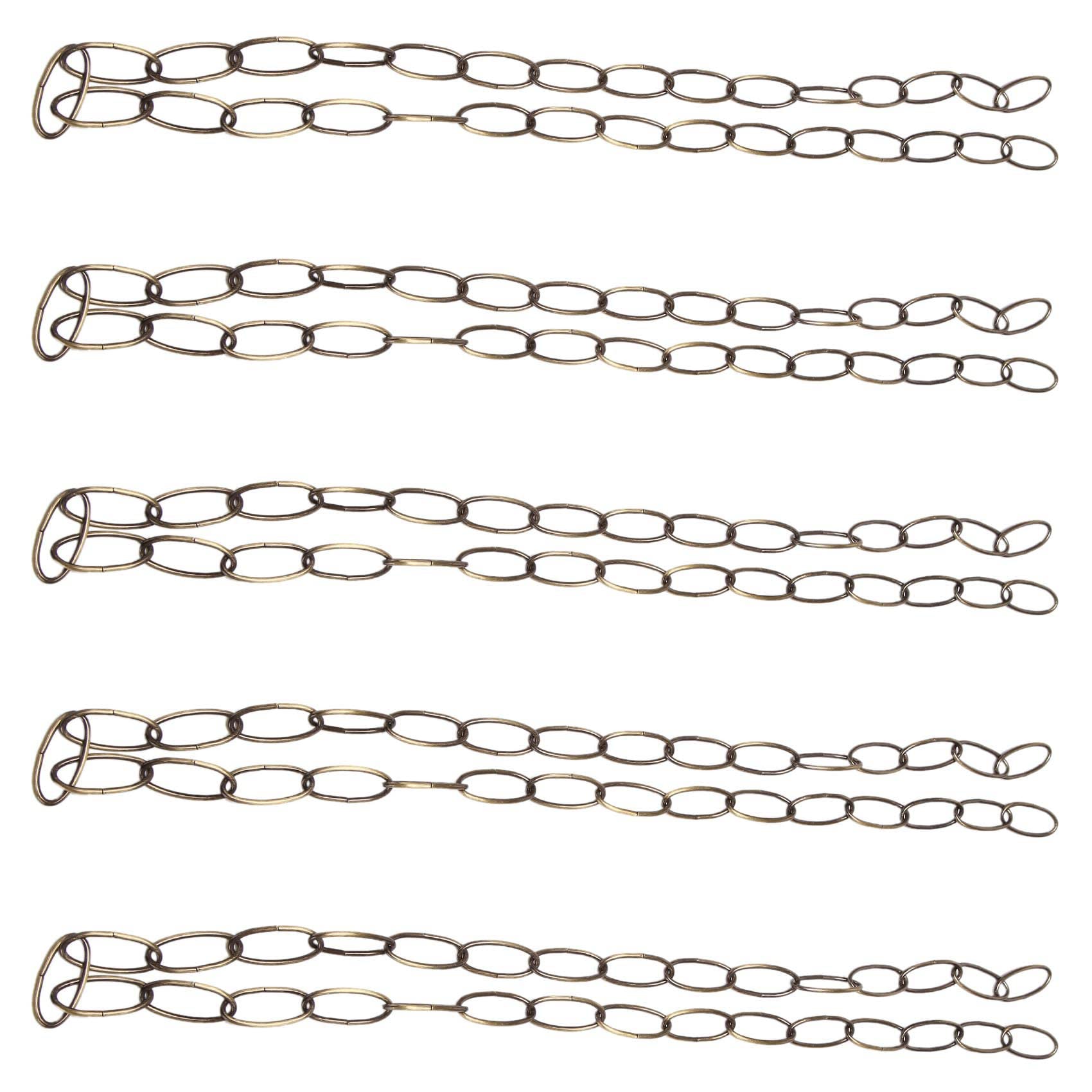 Hndhbfgrt 5X 1M Heavy Duty Chain for Vintage Chandelier Hanging Lamp,Green Bronze