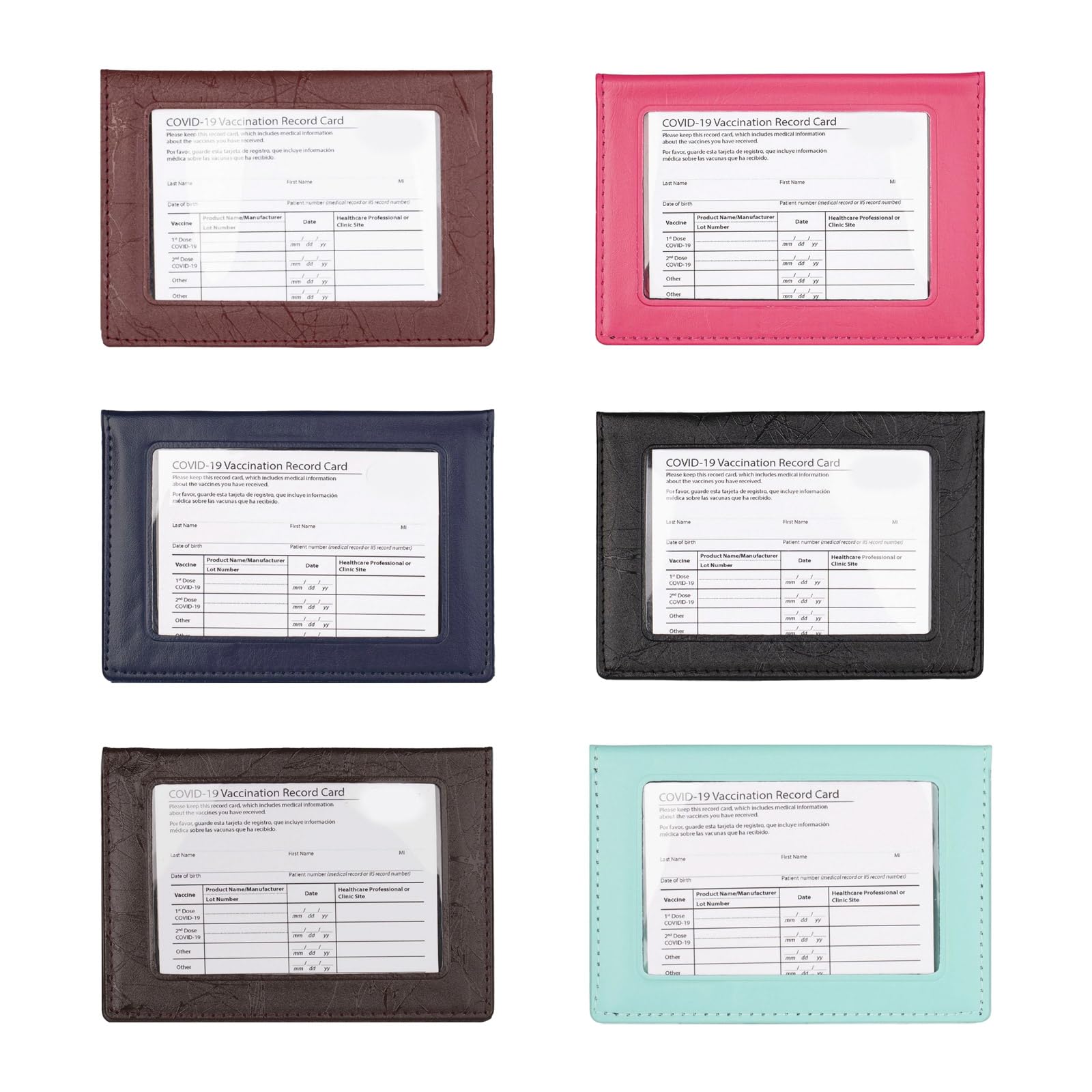 Porta passaporti con finestra trasparente e scomparti multipli per carte di credito, pratico organizer da viaggio in PVC impermeabile pratico porta passaporto in PVC, Blu scuro