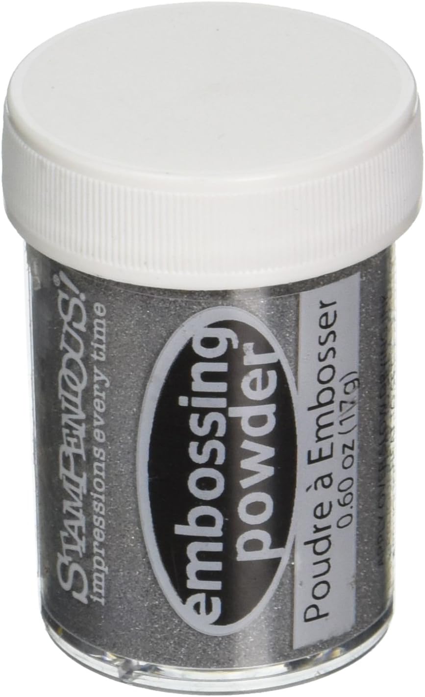 Stamp N Stuff Emboss Powder.5oz/Silver Opaque Arts
