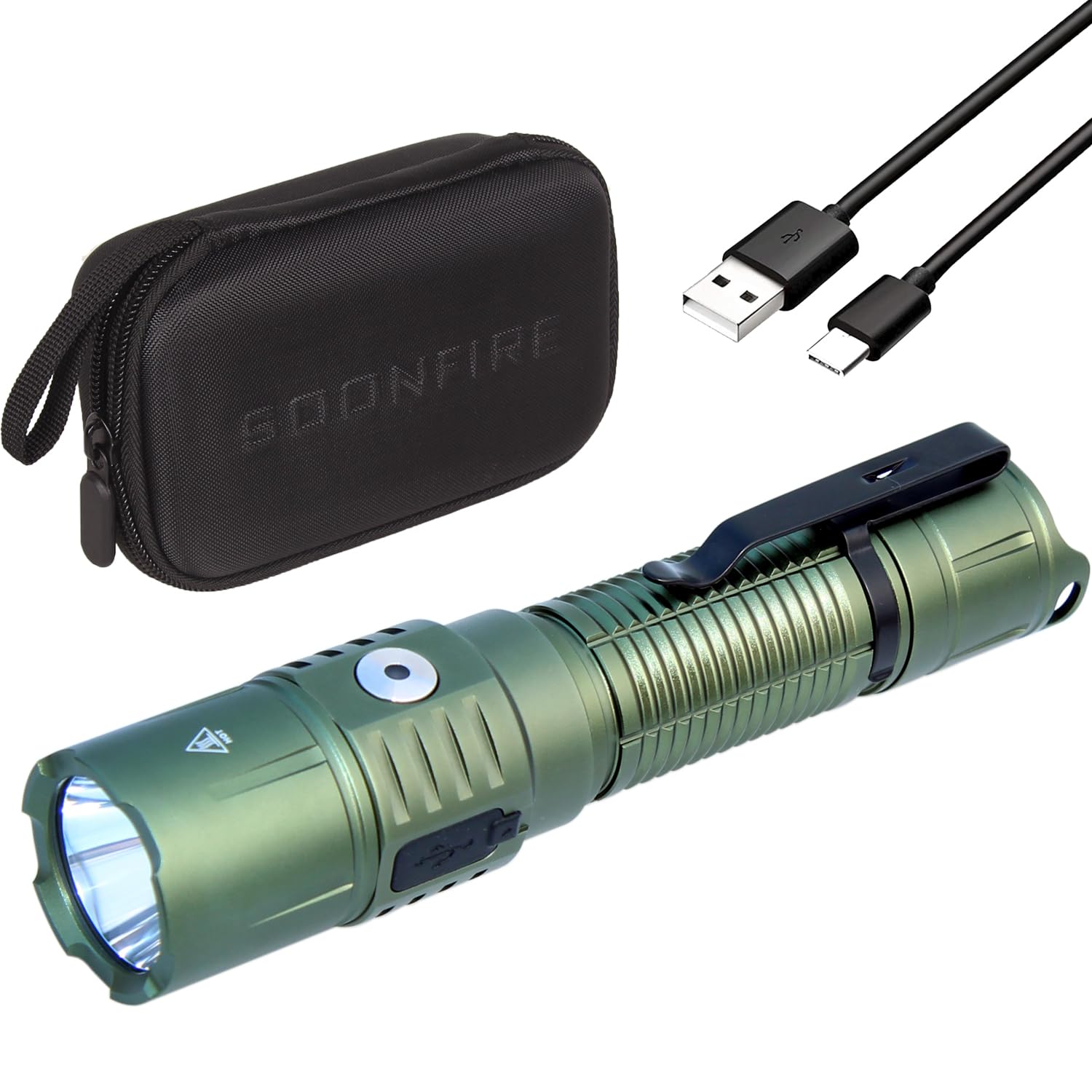 MX77 Tactical Flashlight, 2530 Lumens Ultra-Bright Flashlight with 6 Modes, Bright USB C LED EDC Law Enforcement Flashlights IPX68 for Camping, Emergency, Hunting, Repair, Work, Hiking