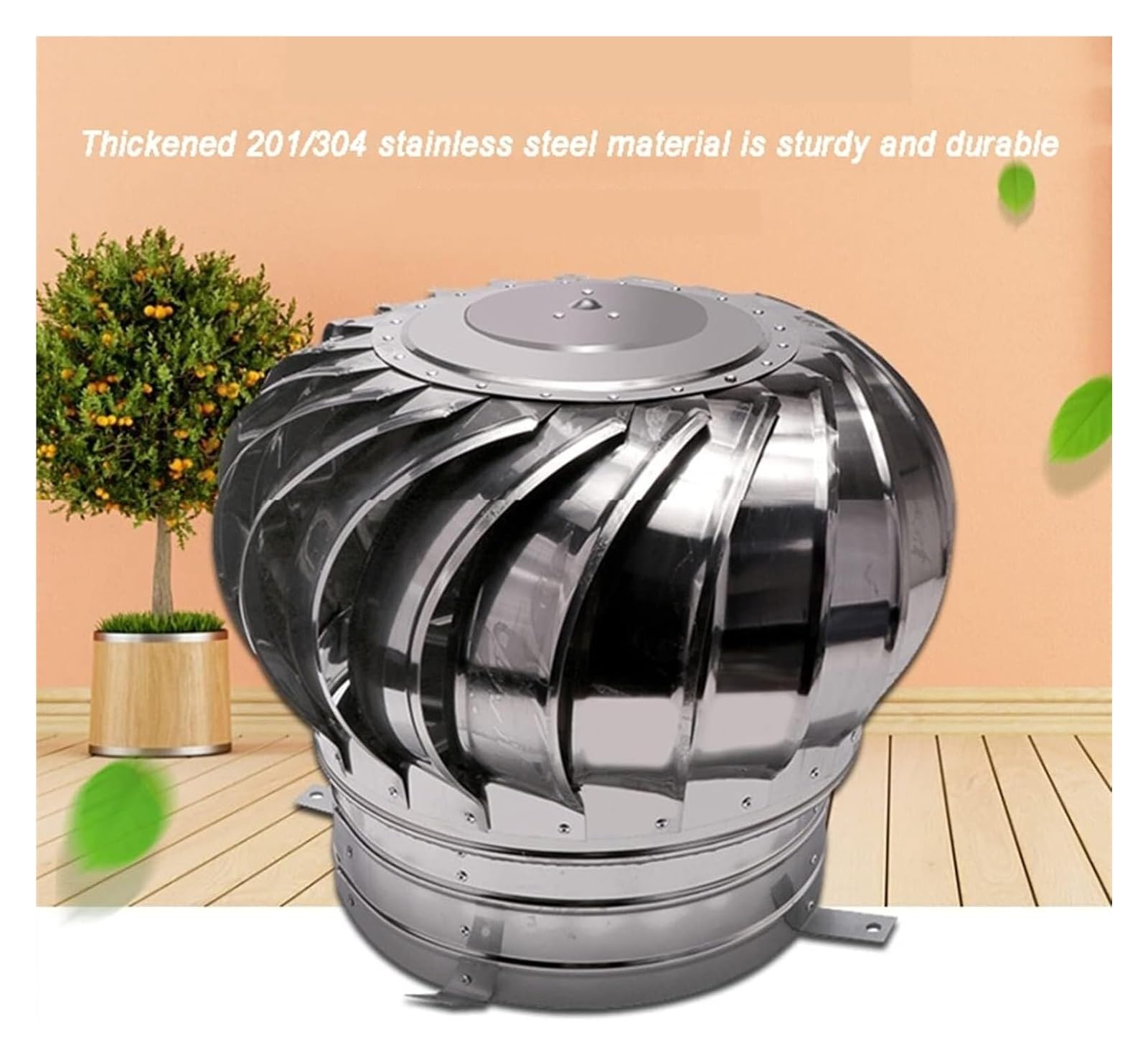 cappuccio per camino, Tappo for camino di ventilazione rotante in acciaio inossidabile varie dimensioni(100mm)